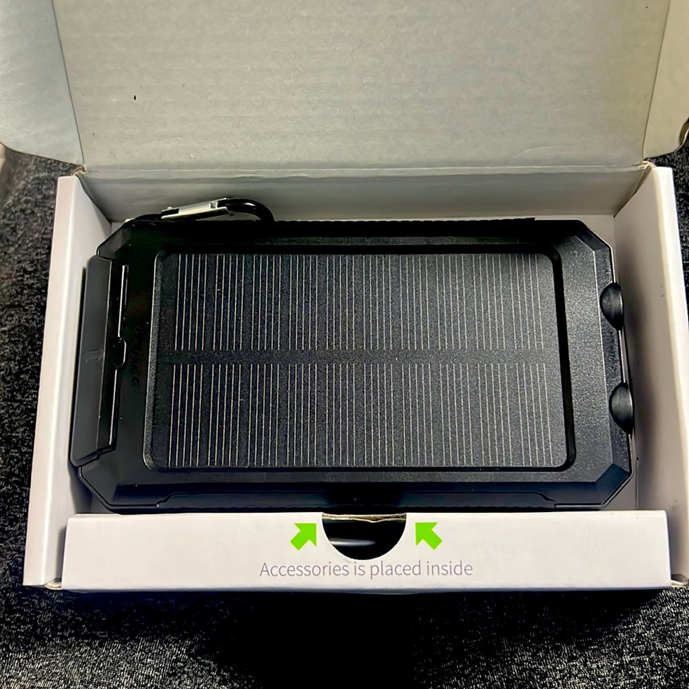 Solar Power Bank ….. shockproof (Black)